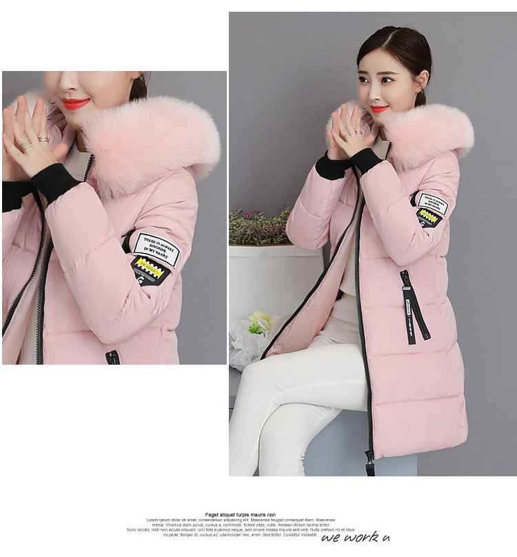 2023 Cotton-padded Jacket Women's Long Slim Fit Slimming Cotton-padded Jacket Coat Large Size Wool Collar Thickened Large Size Cotton-padded Jacket Ti_voghion.com