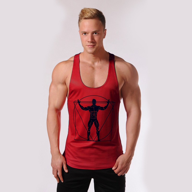 [Southeast Asian foreign trade wish] men's summer sports fitness running Brothers exercise cotton stretch quick-drying vest