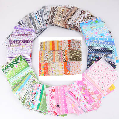 Qiaosi cotton cotton cloth group 50 diy small flower cloth head pastoral flower 10*10cm cotton handmade doll