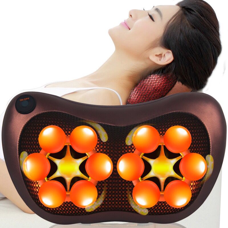 Four-head eight-head multi-function massage instrument infrared cervical spine waist back massager car home massage pillow manufacturers