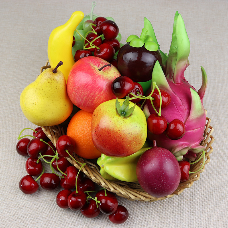 Simulation fruit model fake fruit simulation vegetable props grape Banana Apple restaurant decoration school teaching aids