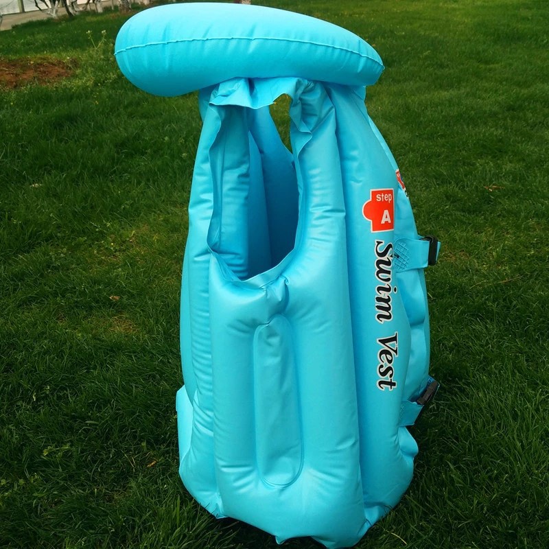 Factory spot supply pvc children's inflatable swimsuit inflatable ABC water buoyancy vest swimsuit