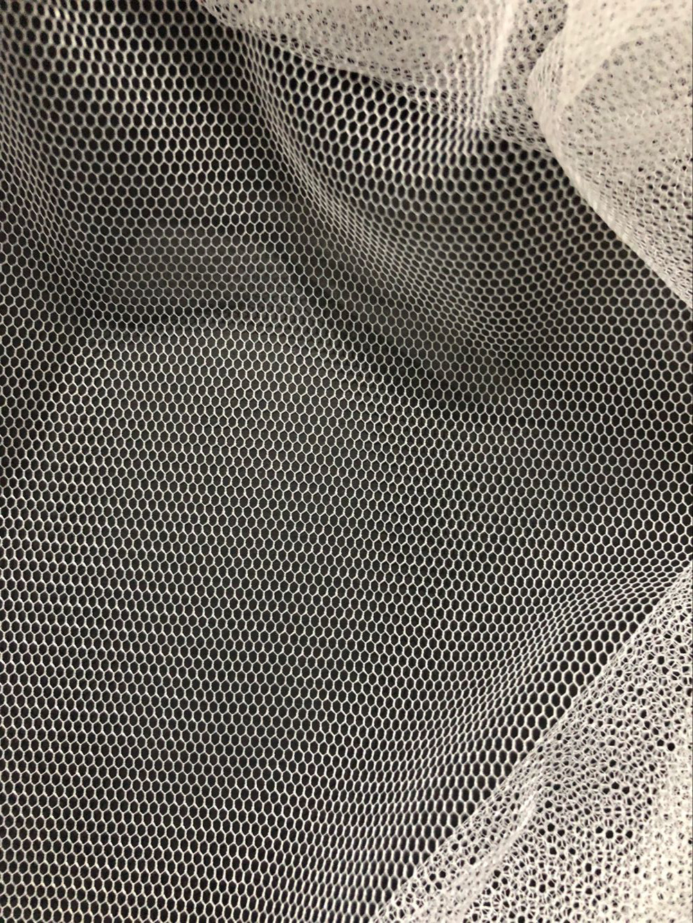 40D base cloth polyester mosquito net hexagonal mesh clothing lining composite mesh children's clothing skirt mesh cloth GY174