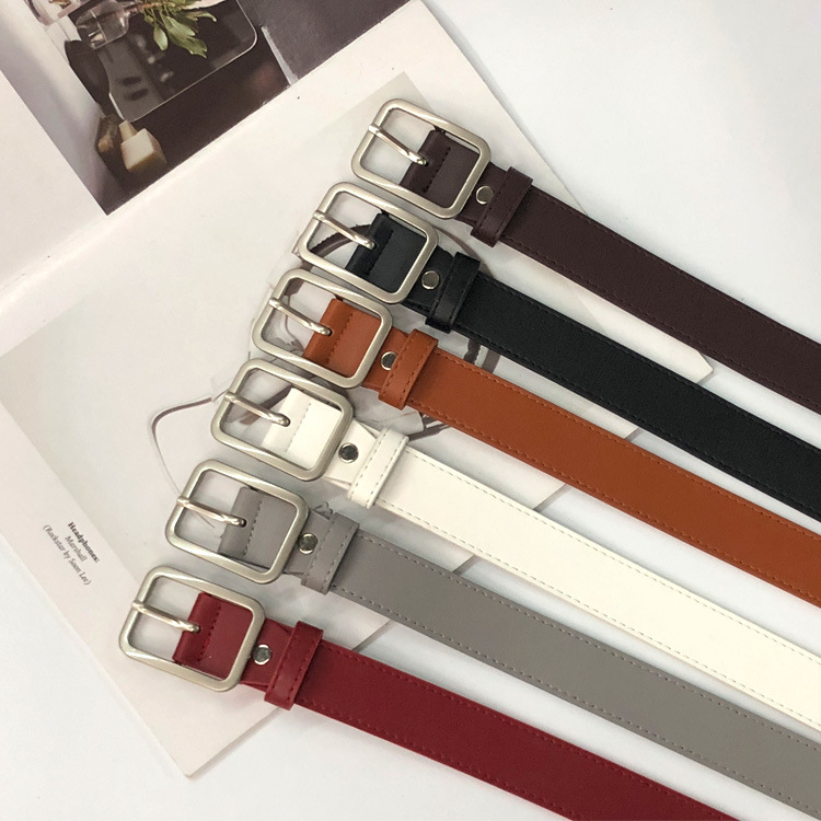 2020 Hot Selling Belt Classic Day Buckle PU Belt Women's Fashion All-match Men's and Women's Belt Factory Outlet