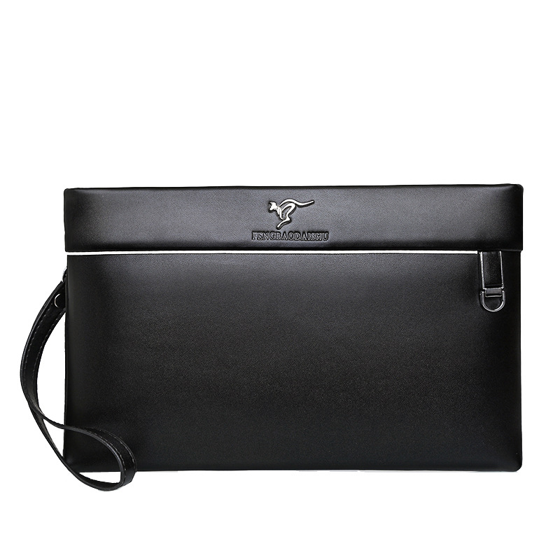 Source Factory Men's Bag Men's Handbag Men's Fashionable Clamp Bag Men's Clutch Bag Large Capacity Business Envelope Bag