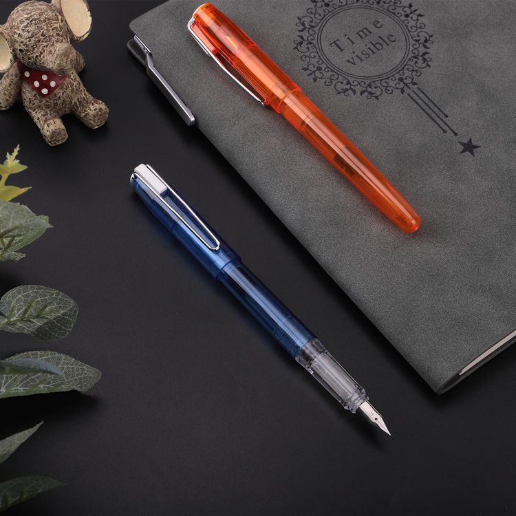 Factory direct colorful transparent demonstration students are posture ink bag Pen Calligraphy Office pen Linghao 010