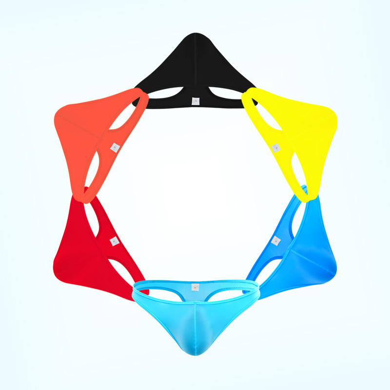 Men's thong men's T-pants men's sexy thong foreign trade wholesale factory direct ice silk underwear low waist