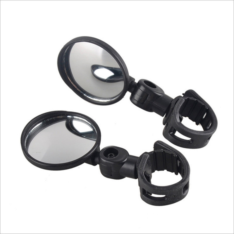 Bicycle rearview mirror wide-angle convex mirror bicycle mirror mountain bike rearview mirror silicone handle rearview mirror