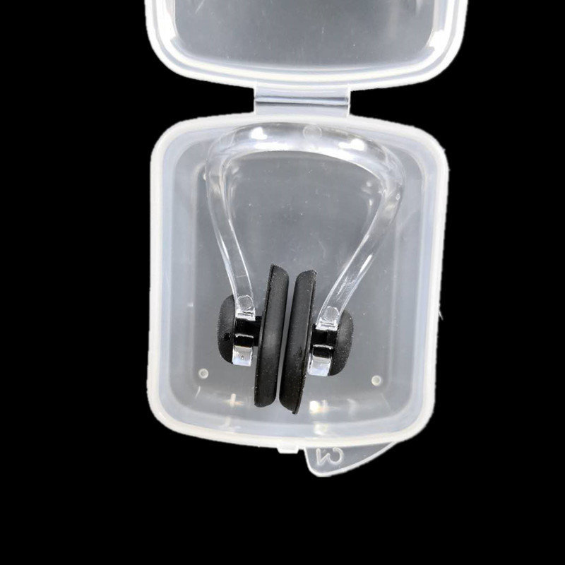 Factory wholesale waterproof nose clip comfortable children adult swimming nose clip boxed silicone nose clip printing LOGO