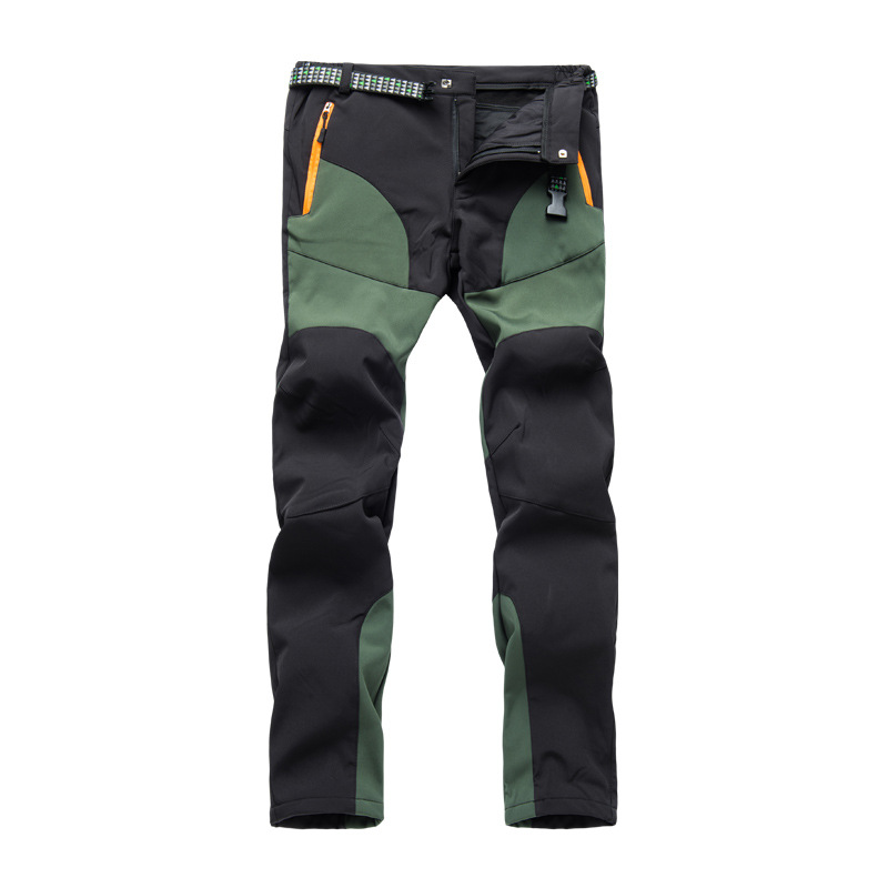 Manufacturers wholesale men's outdoor assault pants color matching soft shell pants warm fleece pants running pants thick 1582