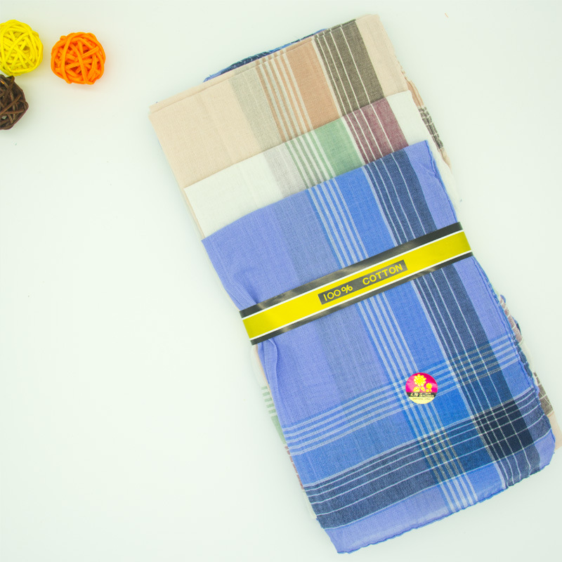 Factory wholesale vintage old-fashioned handkerchief handkerchief cotton towel men's cotton towel sweat-absorbent square towel