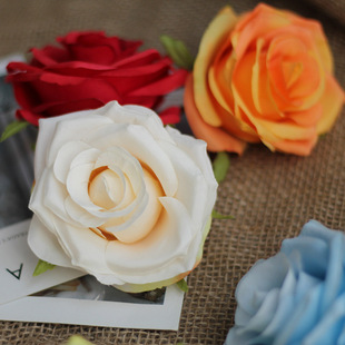 Simulation Rose head Acacia rose DIY wedding flower arrangement hand held Flower fake flower silk flower decorative flower Rose