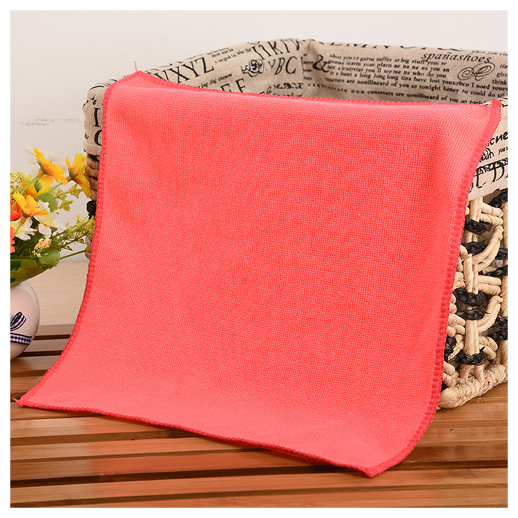 Microfiber absorbent small square towel factory wholesale 25/30 small towel auto supplies wholesale clean square towel