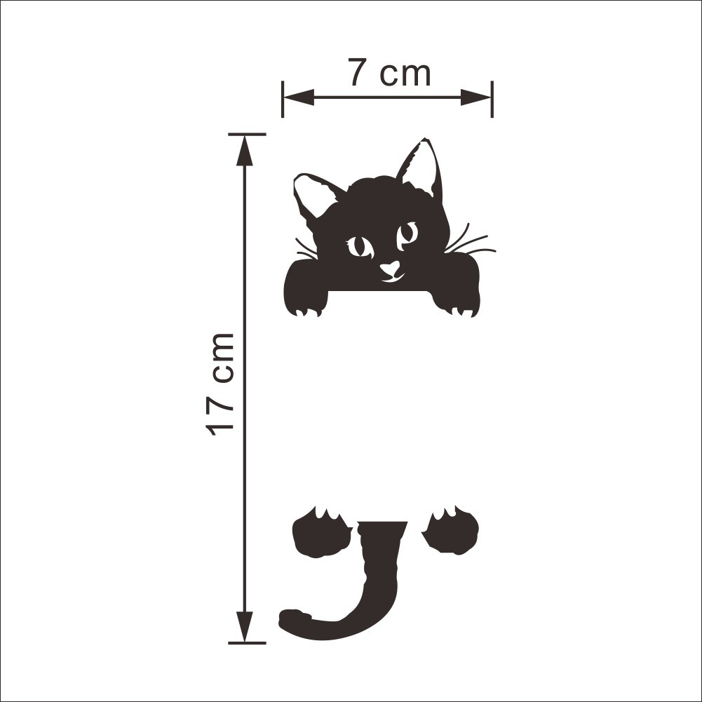 ZY327 new kitten bedroom switch stickers foreign trade wall stickers wholesale removable 3d wall stickers