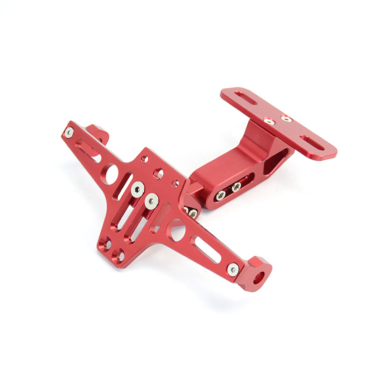 Motorcycle modified adjustable telescopic aluminum alloy license plate holder sports car aircraft license plate holder MSX rear license plate holder with light