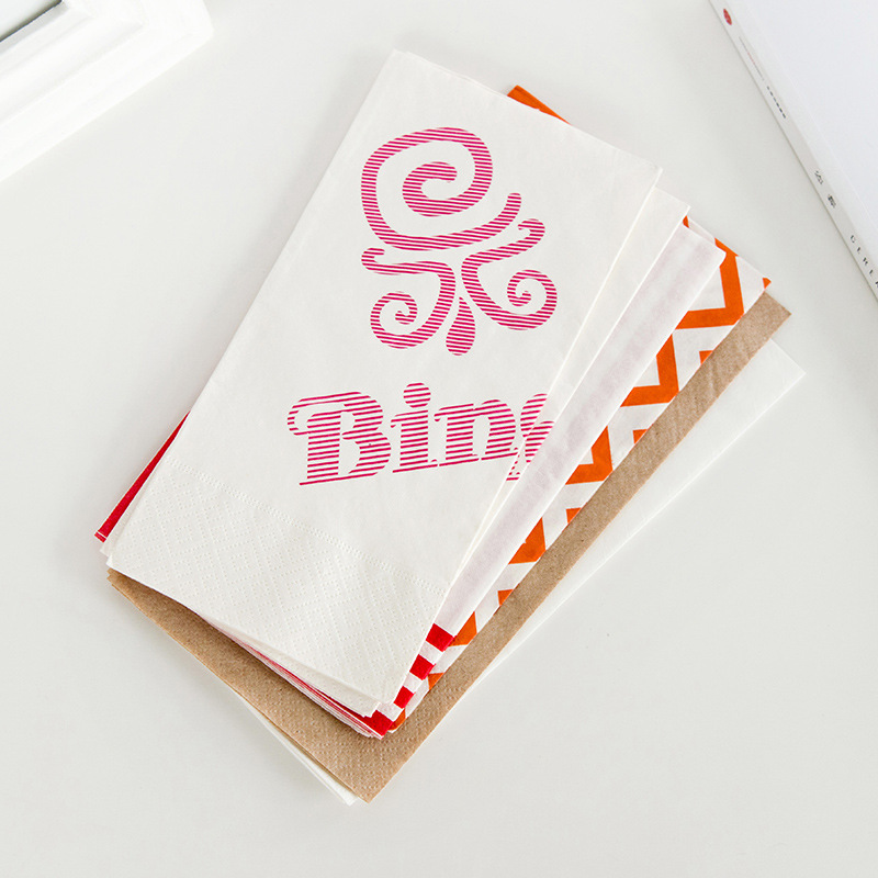 Color napkin square tissue advertising printing tissue printable LOGO hotel Western food cafe 40*40