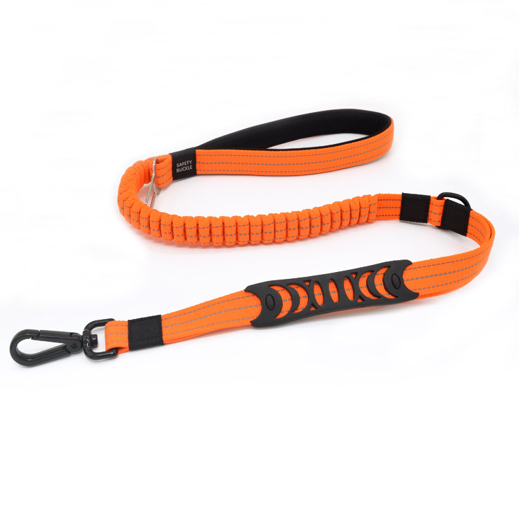 Cross-border dog car seat belt Car Pet traction rope buffer retractable reflective traction belt