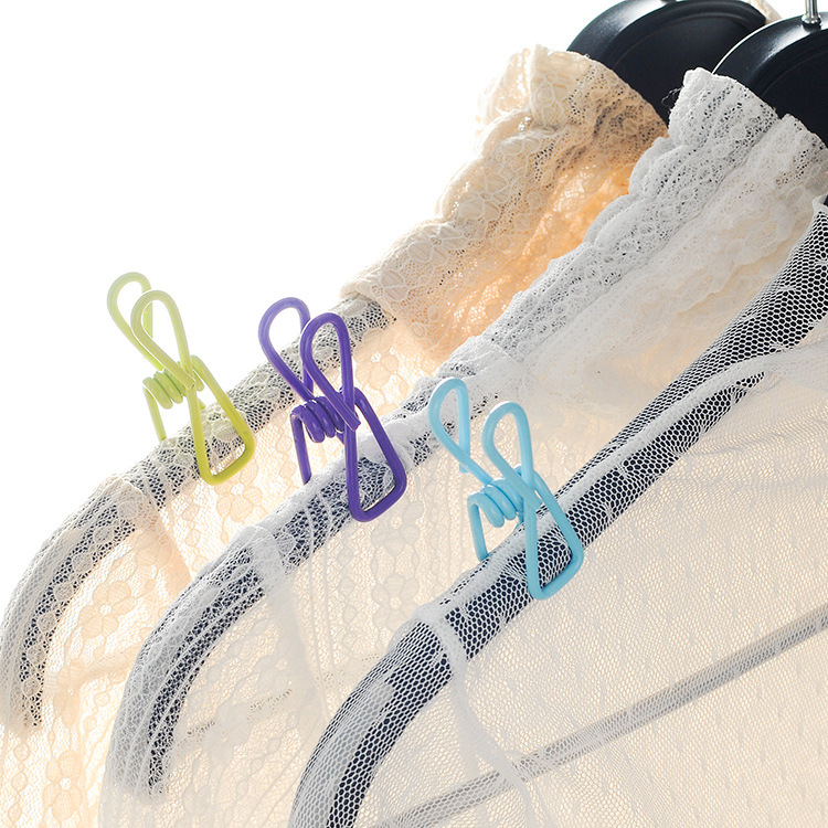 10 PCs color multi-function clothespin travel portable towel clip sock clip seal clip