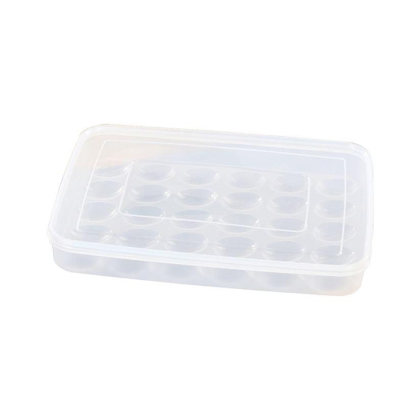 Kitchen egg tray refrigerator plastic 30-grid sealed fresh egg box transparent square egg box with lid