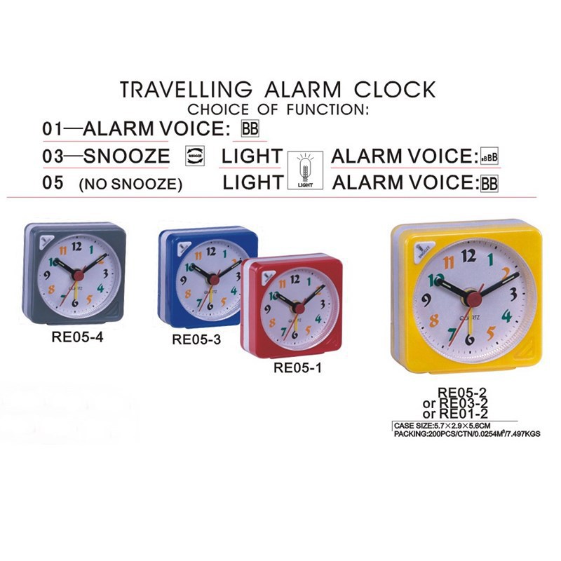 Gift small alarm clock travel alarm clock Mini small table clock alarm clock sound from small to large gradient