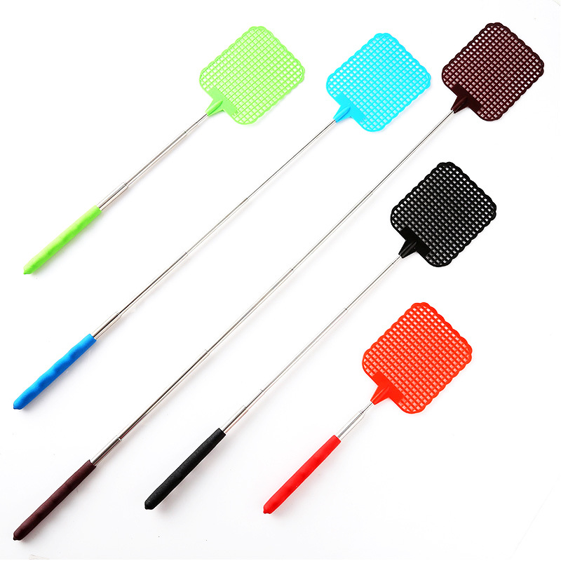 Creative retractable plastic fly swatter summer supplies mosquito swatter household daily fly artifact stall supply