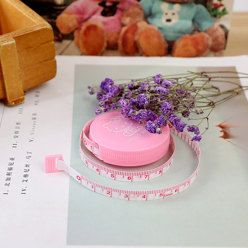 Automatic Retractable 1.5 m Tape Measure Cartoon Mini Soft Ruler Household Measuring Clothes Kt Cat Ruler