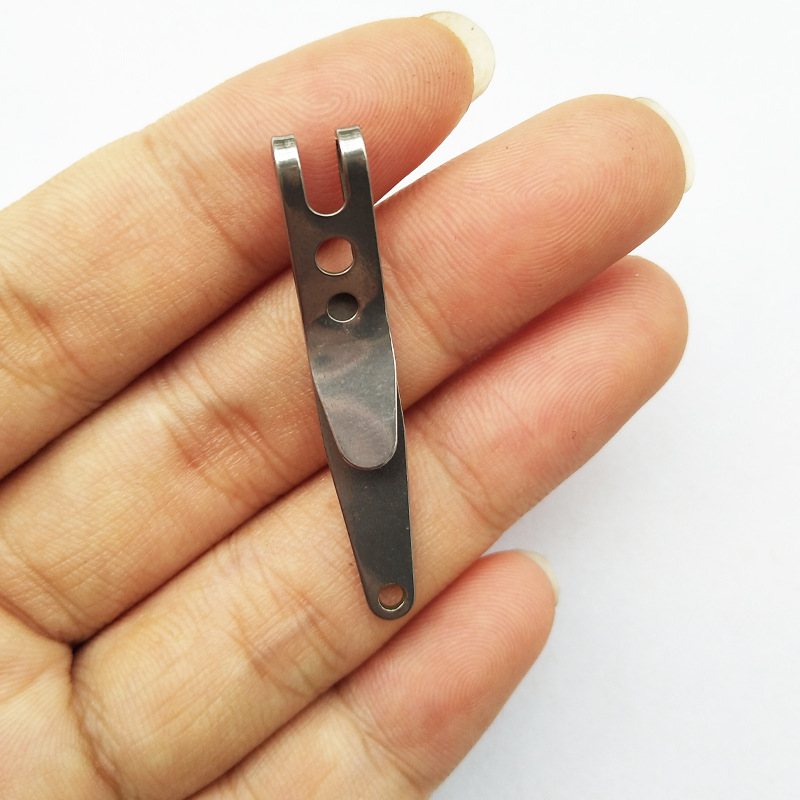 Outdoor Mini Pocket Clip flashlight clip small carabiner hook stainless steel portable pocket clip