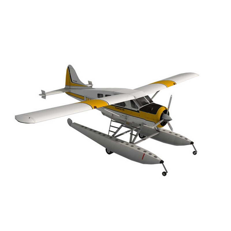 DIY 1:32 DHC-2 Beaver seaplane paper model military enthusiasts gift