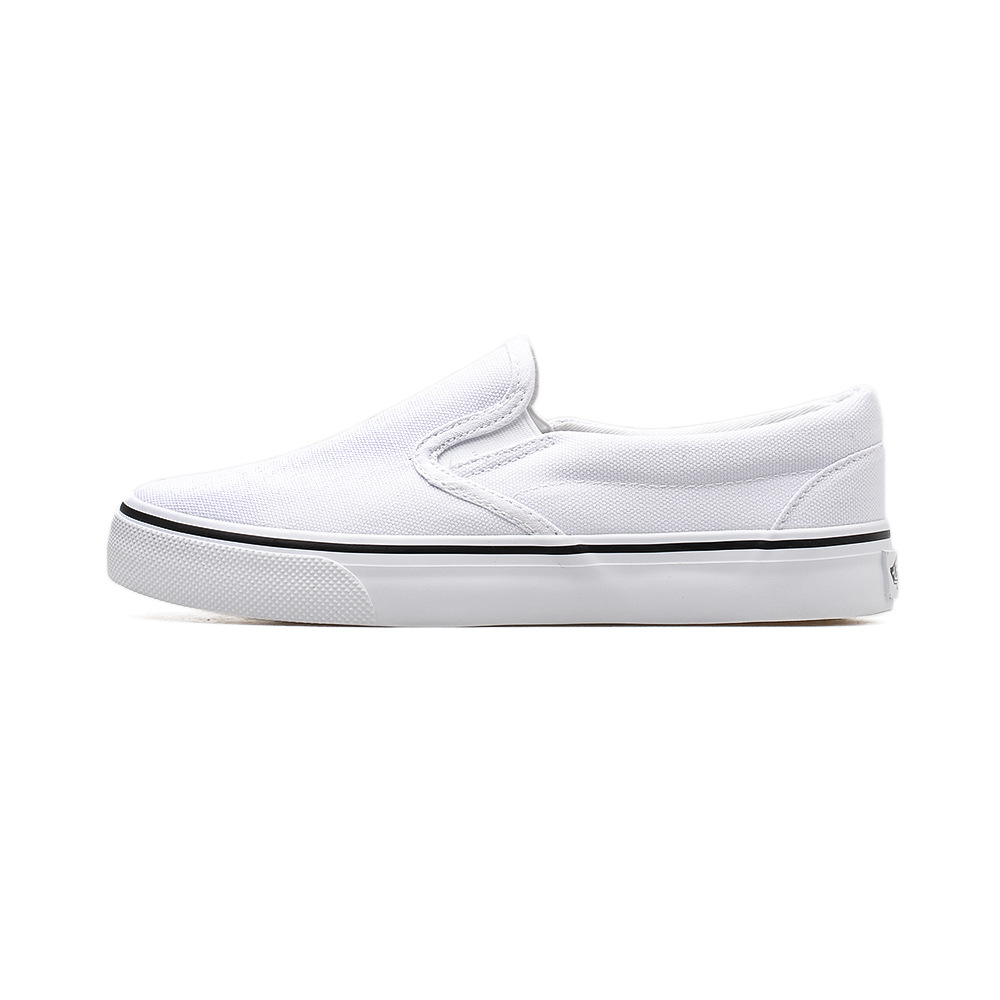 Hand-painted Canvas Shoes White Shoes Lazy Slip-on Korean Style Spring Trendy Men's and Women's Lovers Student Elastic Sneakers
