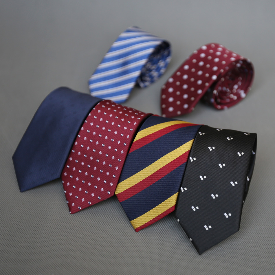 Men's Korean style tie European and American fashion casual tie narrow version 6cm floral stripe fresh fashion tie