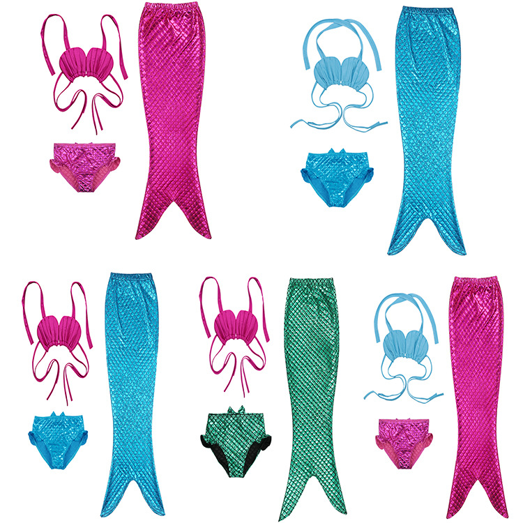 European and American Explosions Mermaid Swimwear Children's Swimsuit Swimwear Mermaid Tail Girls Bikini Swimwear Girls