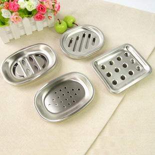 Hotel stainless steel soap box soap box double-layer drainable bathroom toilet soap tray rack essential oil soap dish