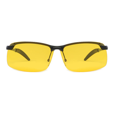 New Anti-glare Polarized Sunglasses Driving Night Vision Goggles Metal Square Glasses Men's 3043 Sunglasses