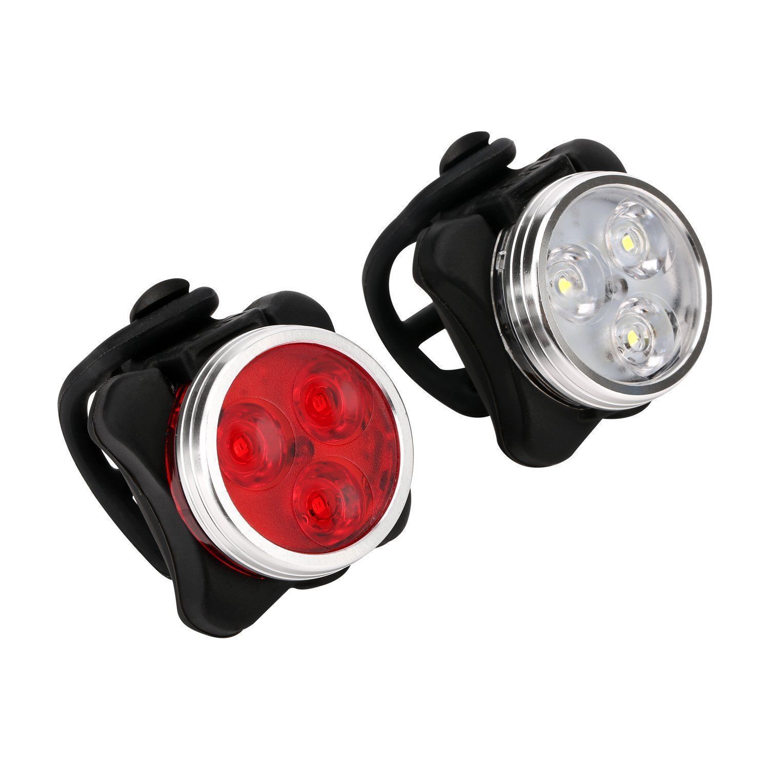 Bicycle headlight LED silicone cycling USB charging accessories COB warning taillight suit bicycle accessories