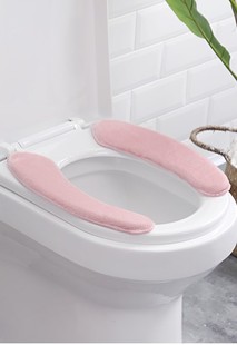 Thickened flannel toilet cushion household toilet cushion four seasons Universal Adhesive electrostatic adsorption toilet cushion