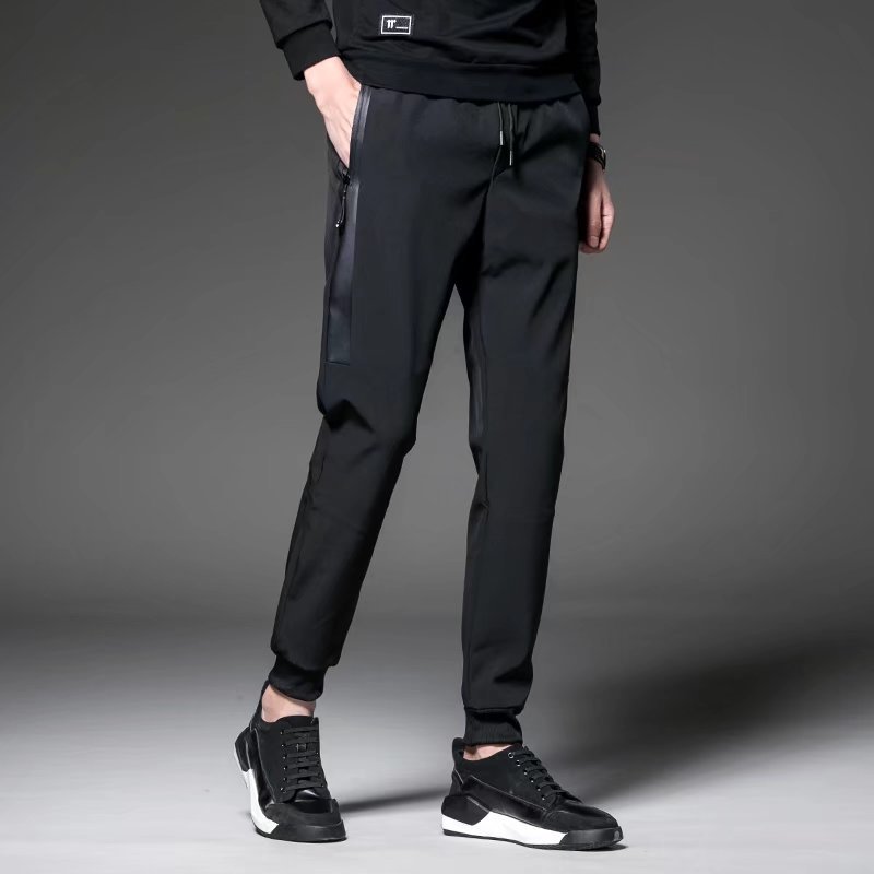 Spring and Autumn New Teenager Trendy Men's Casual Pants Trousers Sports Pants Korean Style Men's Slim-fit Small Feet