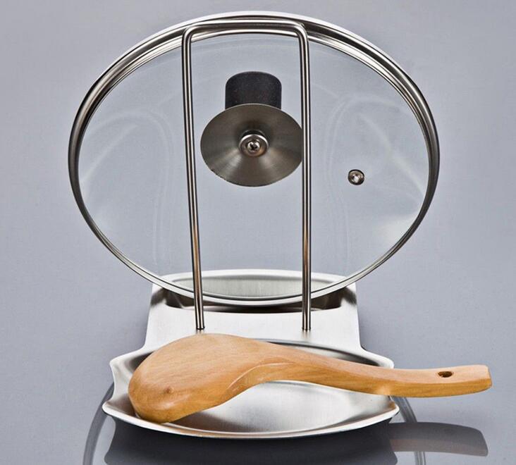 Cross-border stainless steel pot cover rack kitchen storage rack soup rack storage rack water tray storage rack