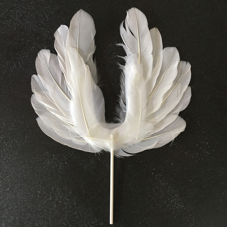 Romantic beautiful angel wings cake decoration feather cake card wedding party dessert table dessert table