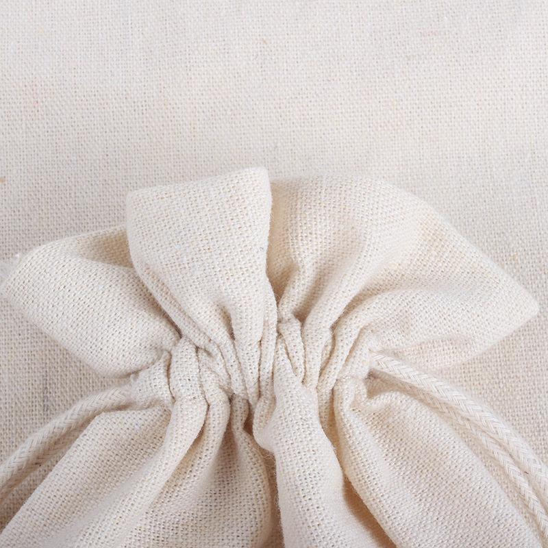 New lock canvas bag cotton bag cotton drawstring small bag drawstring gift cloth bag packaging bag in stock