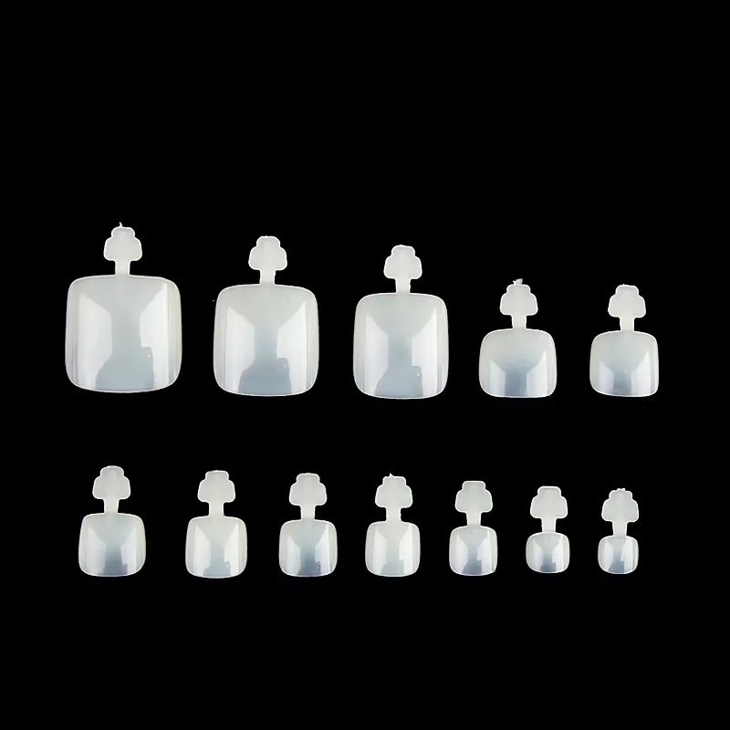 Nail nail bag 600 pieces of toe nail transparent color fake nail toenail bag full stick natural color special