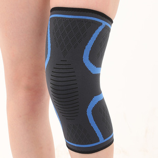 Sports Nylon Knee Pad Silicone Double Corrugated Breathable Knitted Knee Pad Four Seasons Sports Pad Cross Border