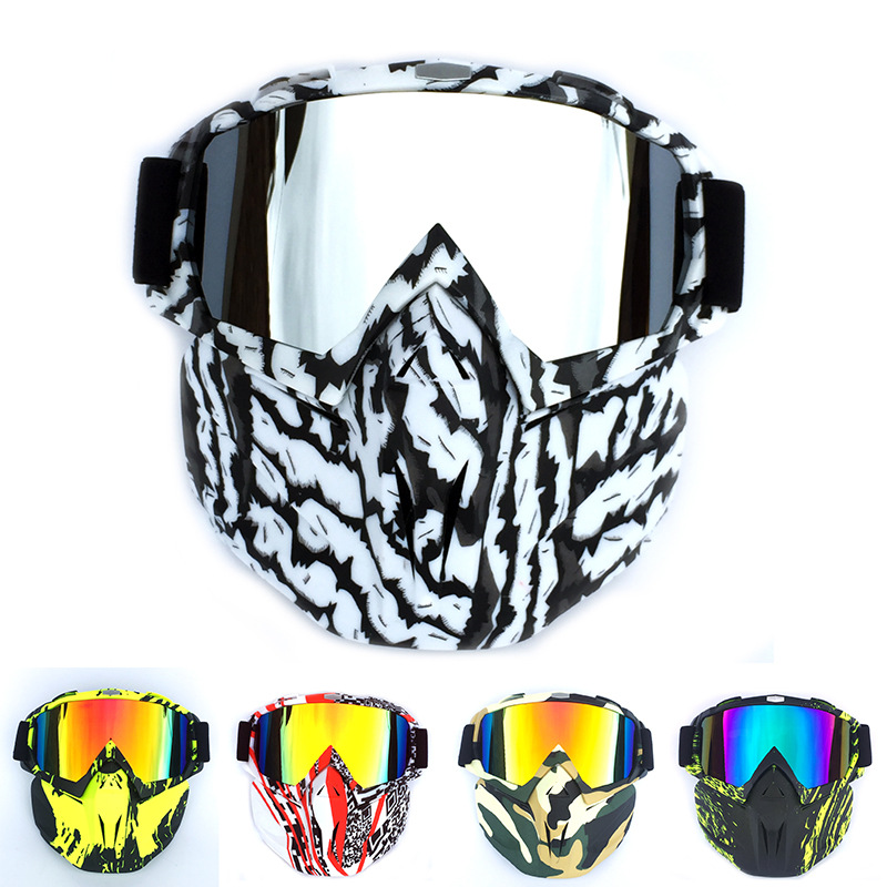 Factory in stock new color detachable glasses European and American style motorcycle goggles ski goggles racing goggles