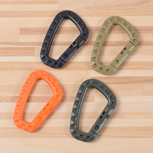 ITW light weight medium tactical outdoor mountaineering buckle mountaineering bag external hanging plastic steel fast hanging key D Buckle