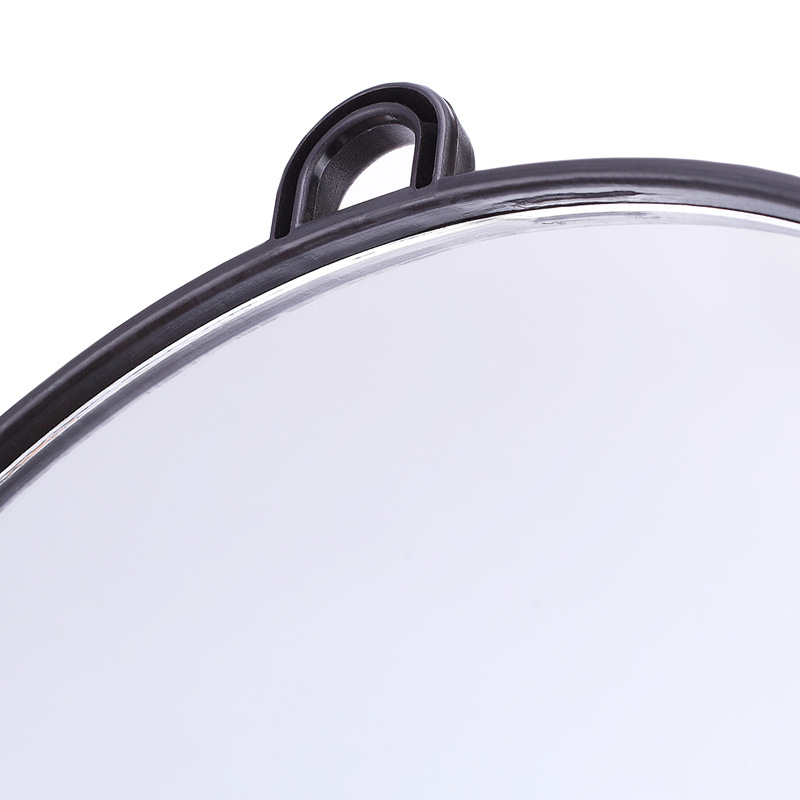 Factory direct supply modeling plastic mirror HD round handle makeup mirror hair salon home Hook mirror hair products