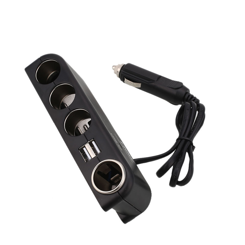Hot Selling One to Four Car Power Supply Dual USB Car Charger One to Four Car Cigarette Lighter Power Distributor