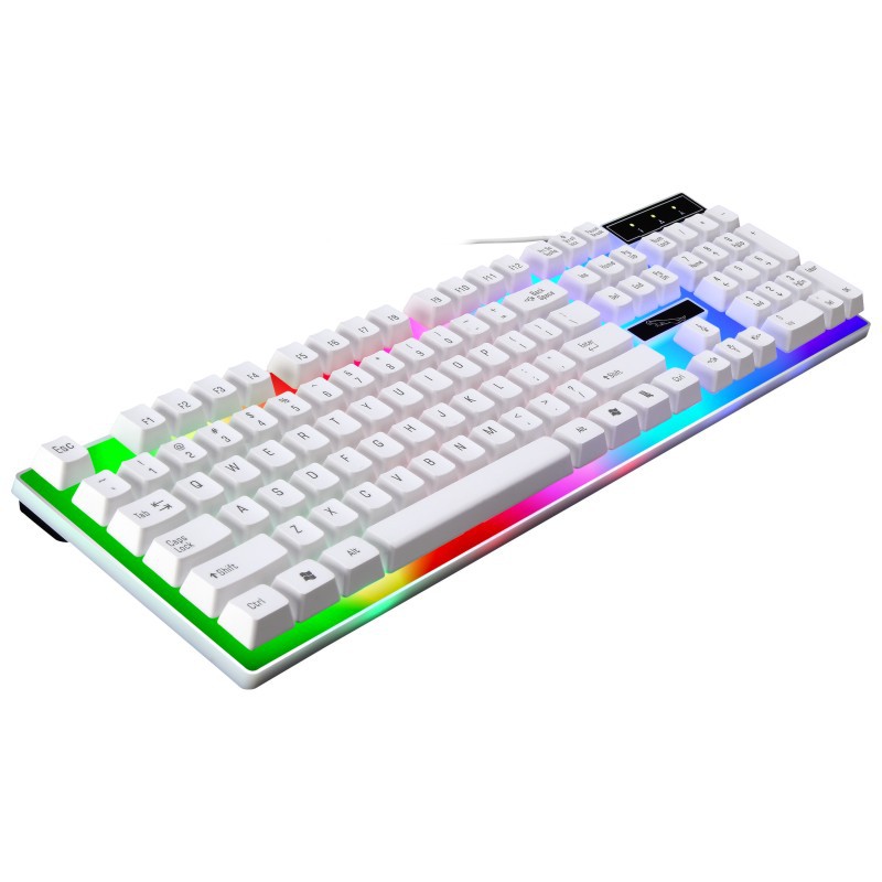 Chasing leopard G21 wired USB single keyboard rainbow backlit suspension mechanical feel home game business keyboard