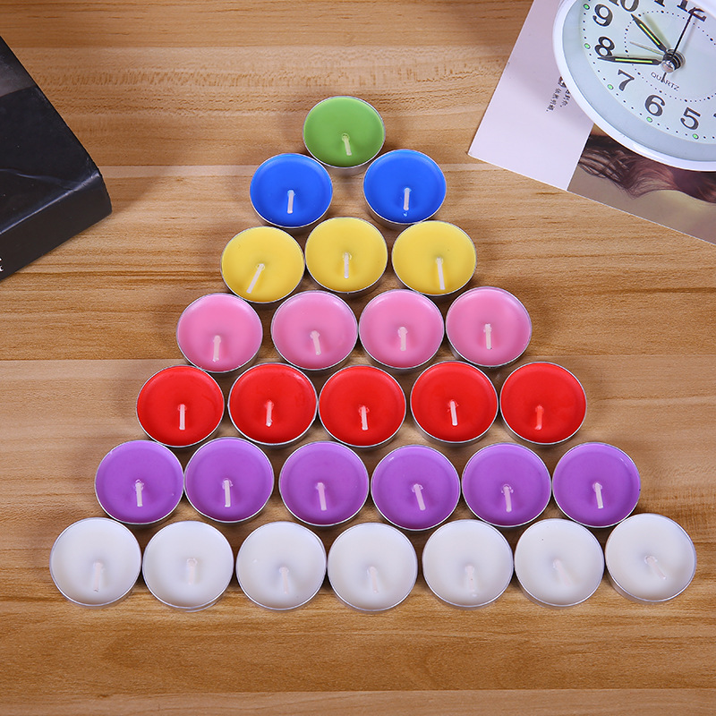 50 round candles romantic proposal to express birthday set-up picture aromatherapy candles lighting festival round tea wax manufacturers