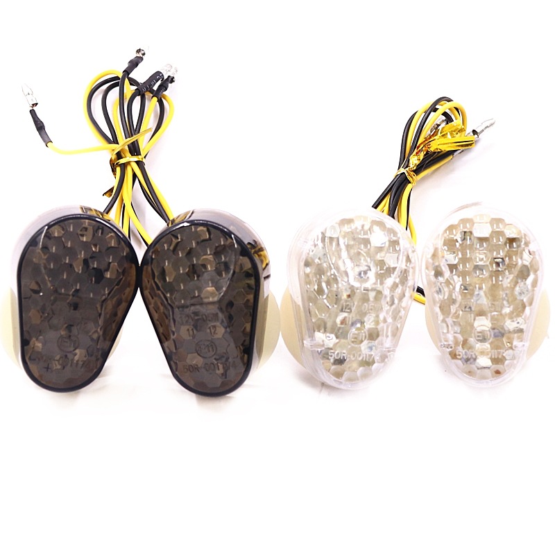 15LED large displacement Knight sports car steering indicator signal turning corner light transparent blackened lampshade yellow light