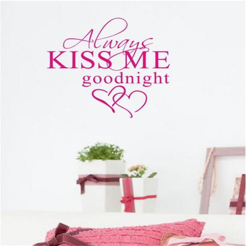 Always kiss me goodnight Foreign Trade wish living room bedroom AliExpress painting wall stickers 1049