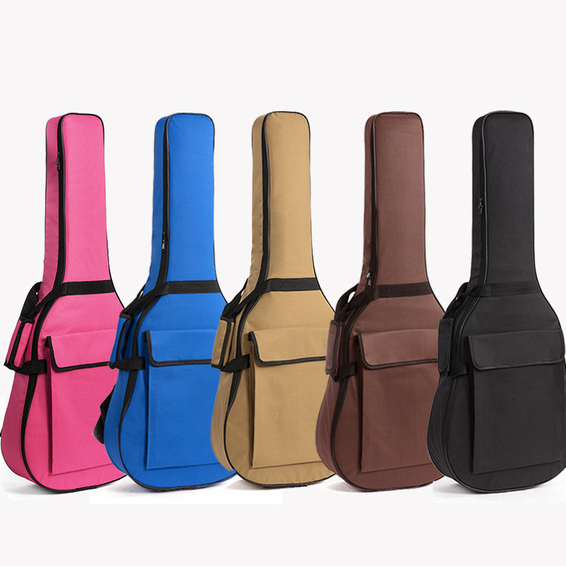 Wholesale printable wooden guitar bag 36 39 40 41 inch folk classical shoulder padded waterproof piano bag Black